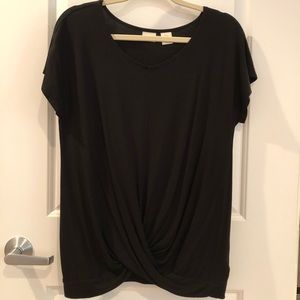 Black Cross-front Top